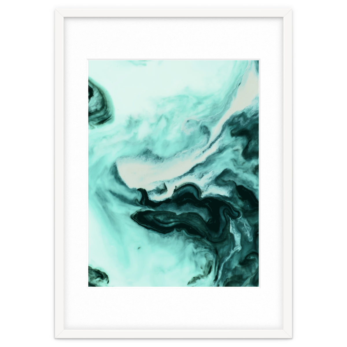 Abstract marbling mint
