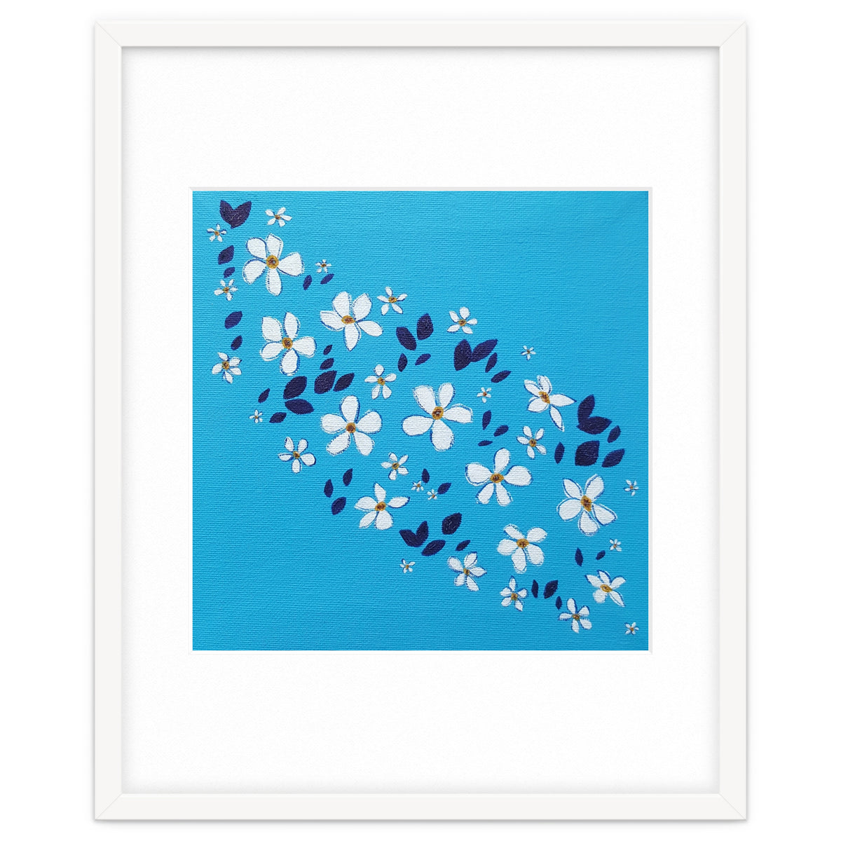 Flowers On Blue