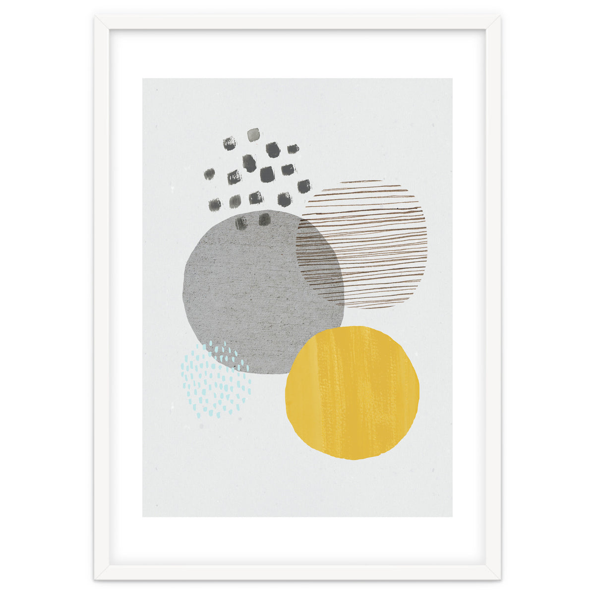 Abstract Mustard And Grey