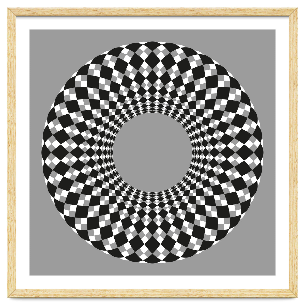 Black and white round