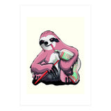 Sloth Brushing Teeth, Funny Bathroom Humour (Print Only) thumbnail