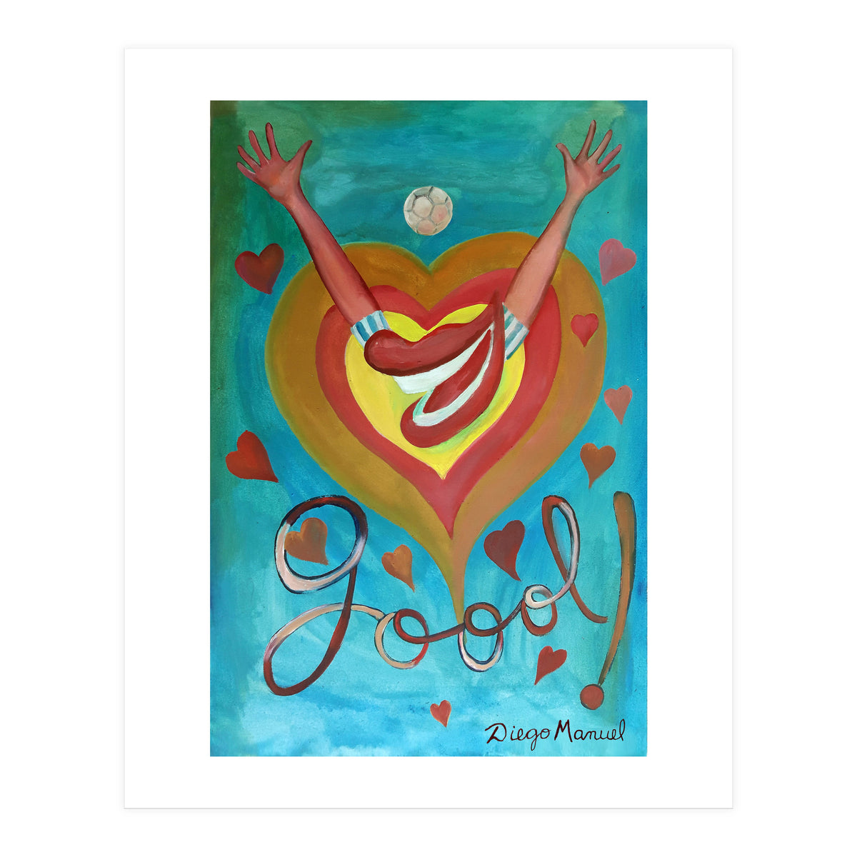 Goool Y Corazones (Print Only)