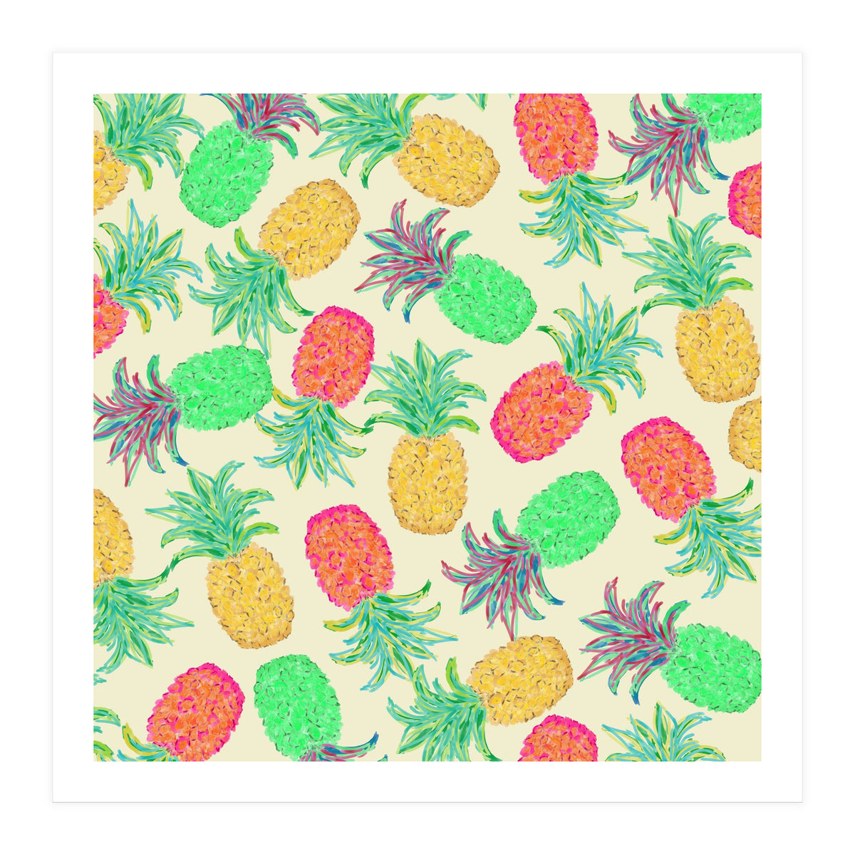 Pineapple Pandemonium Multicolo (Print Only)