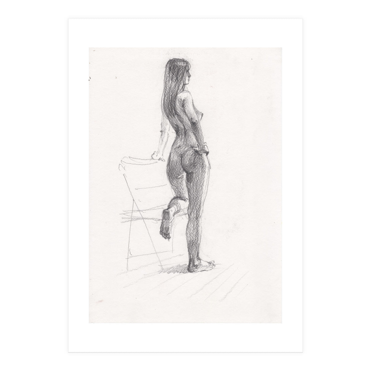 Erotic Sketch Drawing Art (Print Only)