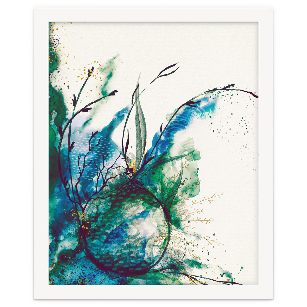 Abstract Sea Watercolour