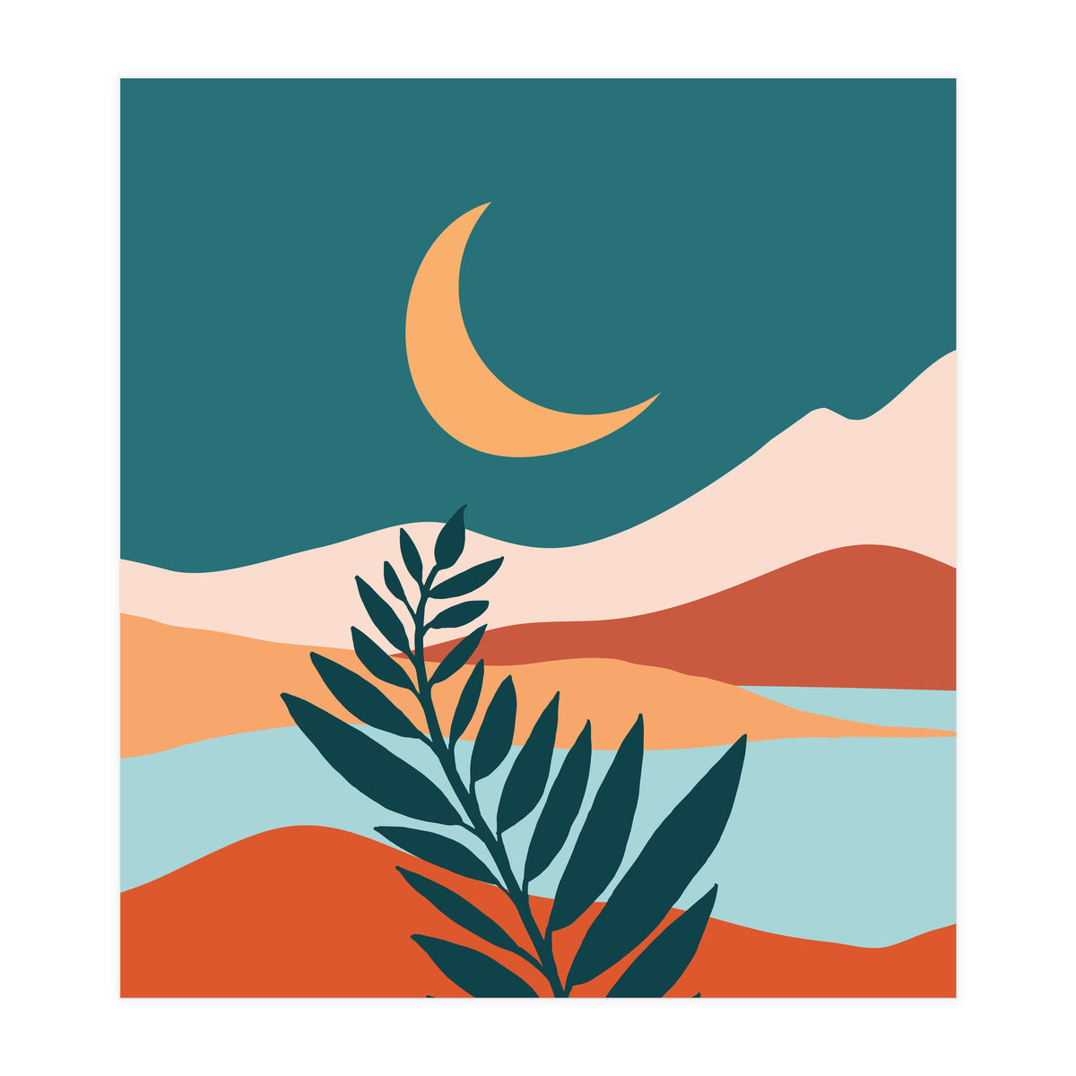 Moonlit Mediterranean (Print Only)