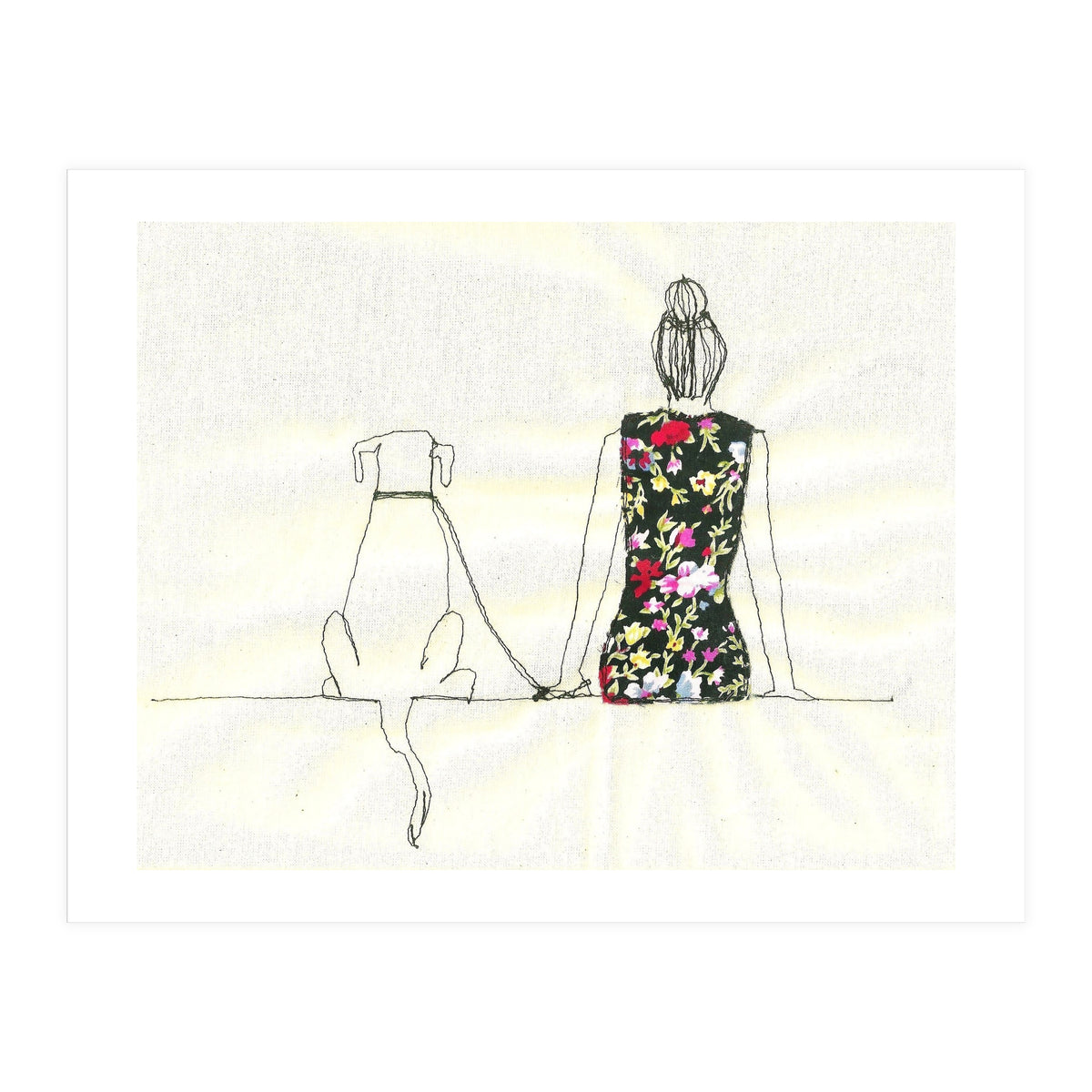 Girl And Dog Print (Print Only)