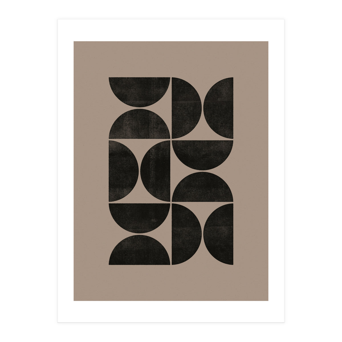 Mid-Century Modern No.24 - Woodblock Print (Print Only)