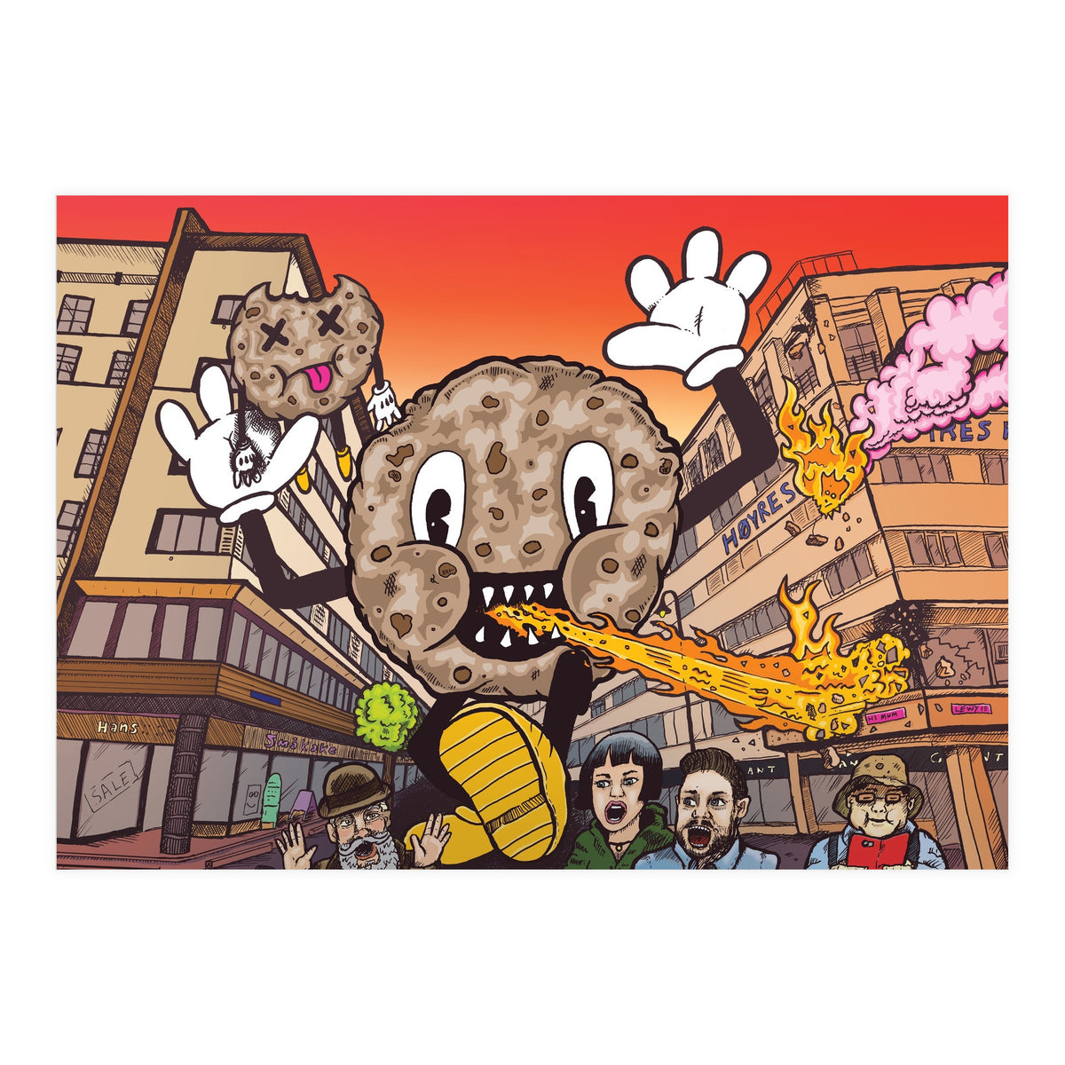 Cookie Monster 12.3% ABV Bourbon Barrel Aged Coconut Chocolate Chip Stout - Amundsen Brewery (Print Only)