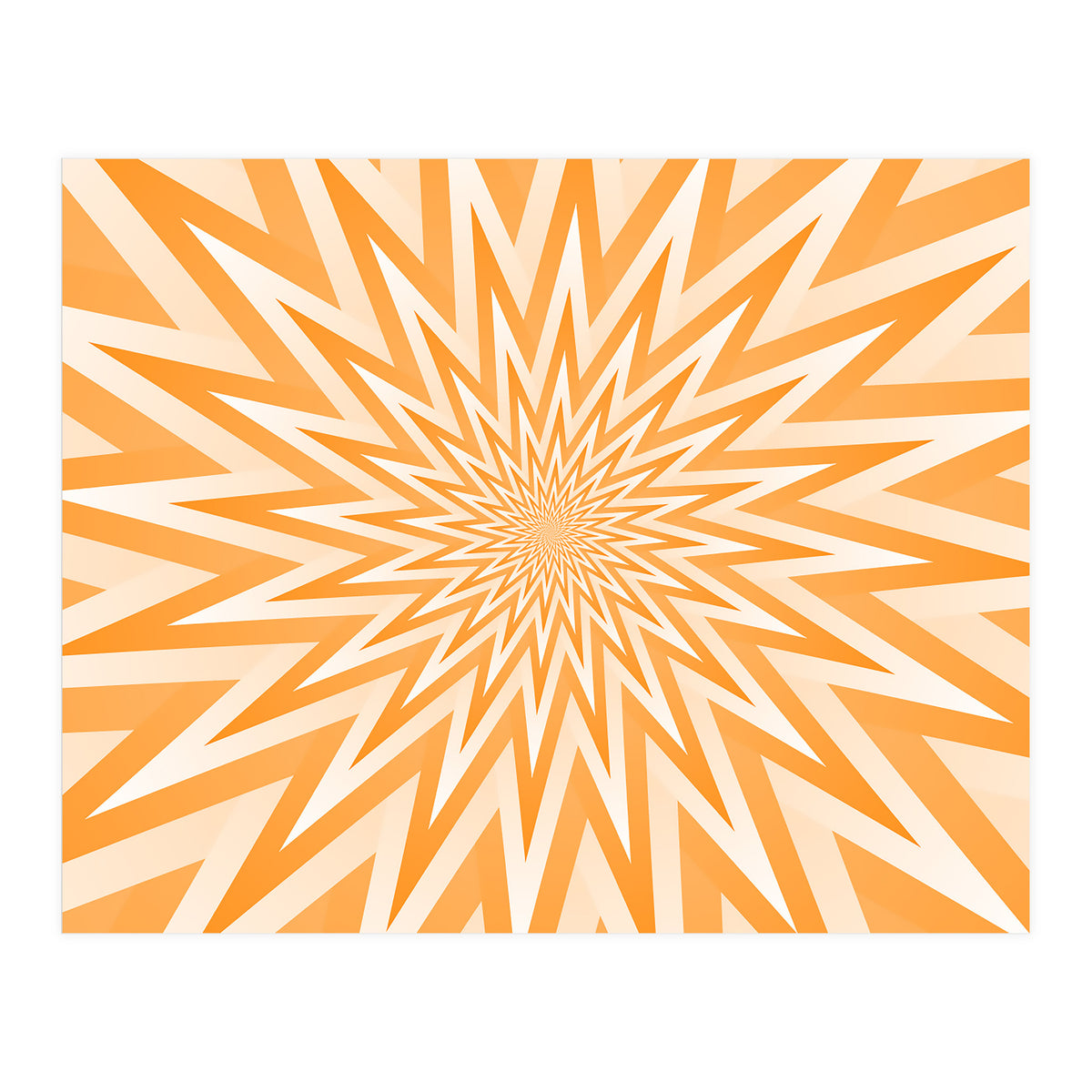 Abstract Orange Geometric Design Art (Print Only)