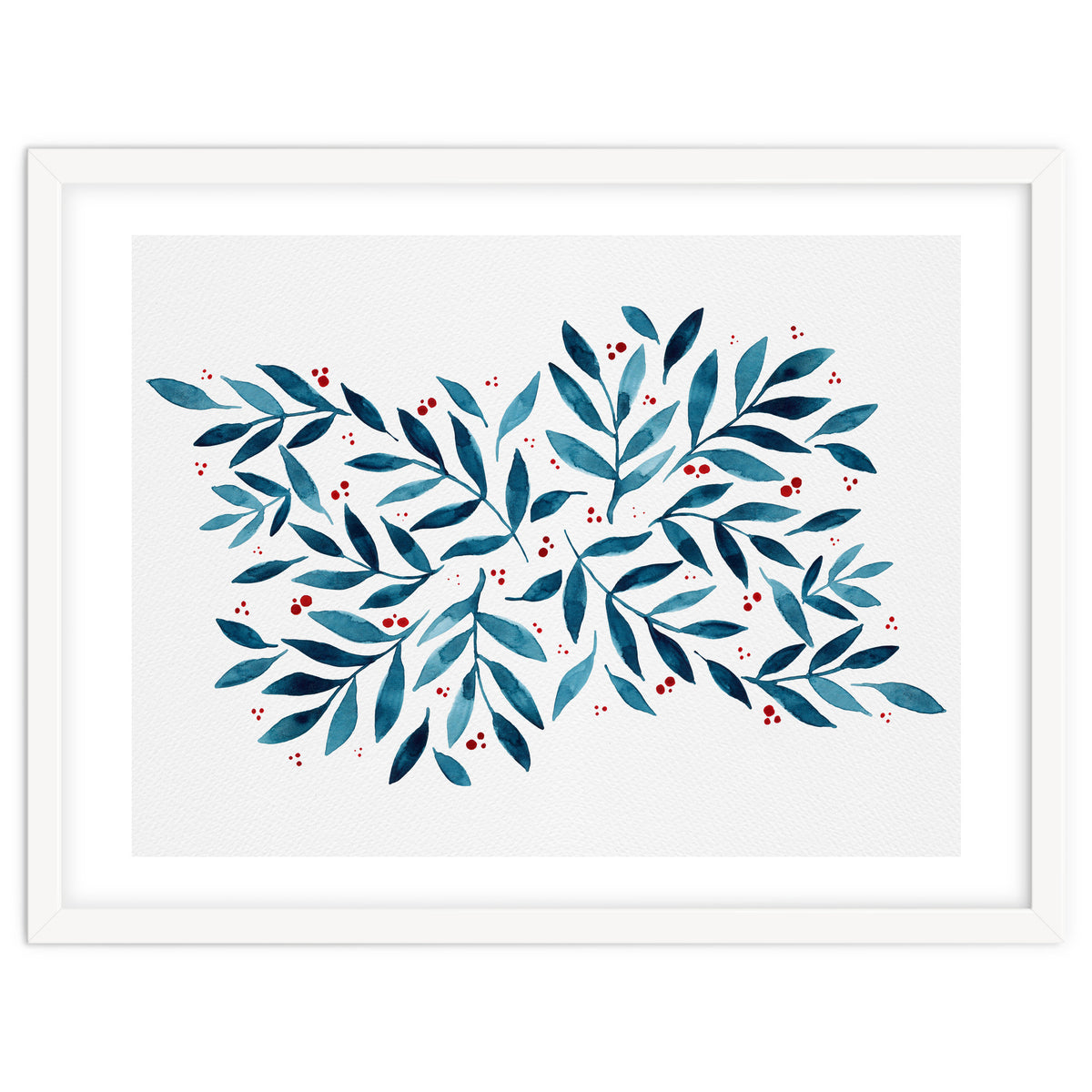 Teal Branches And Dots