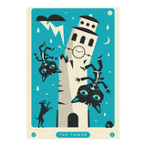 TAROT CARD CAT: THE TOWER (Print Only) thumbnail