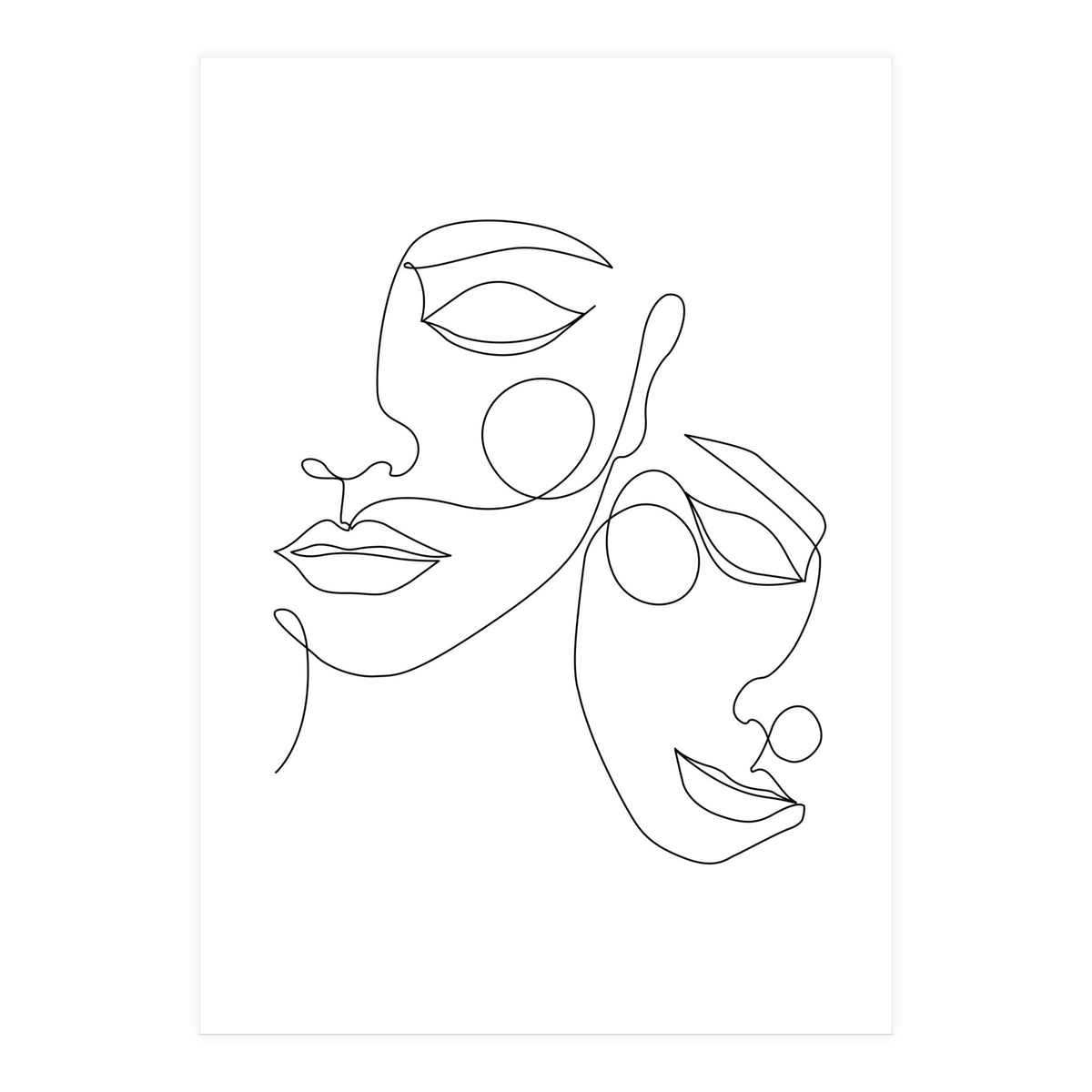 female couple face (Print Only)