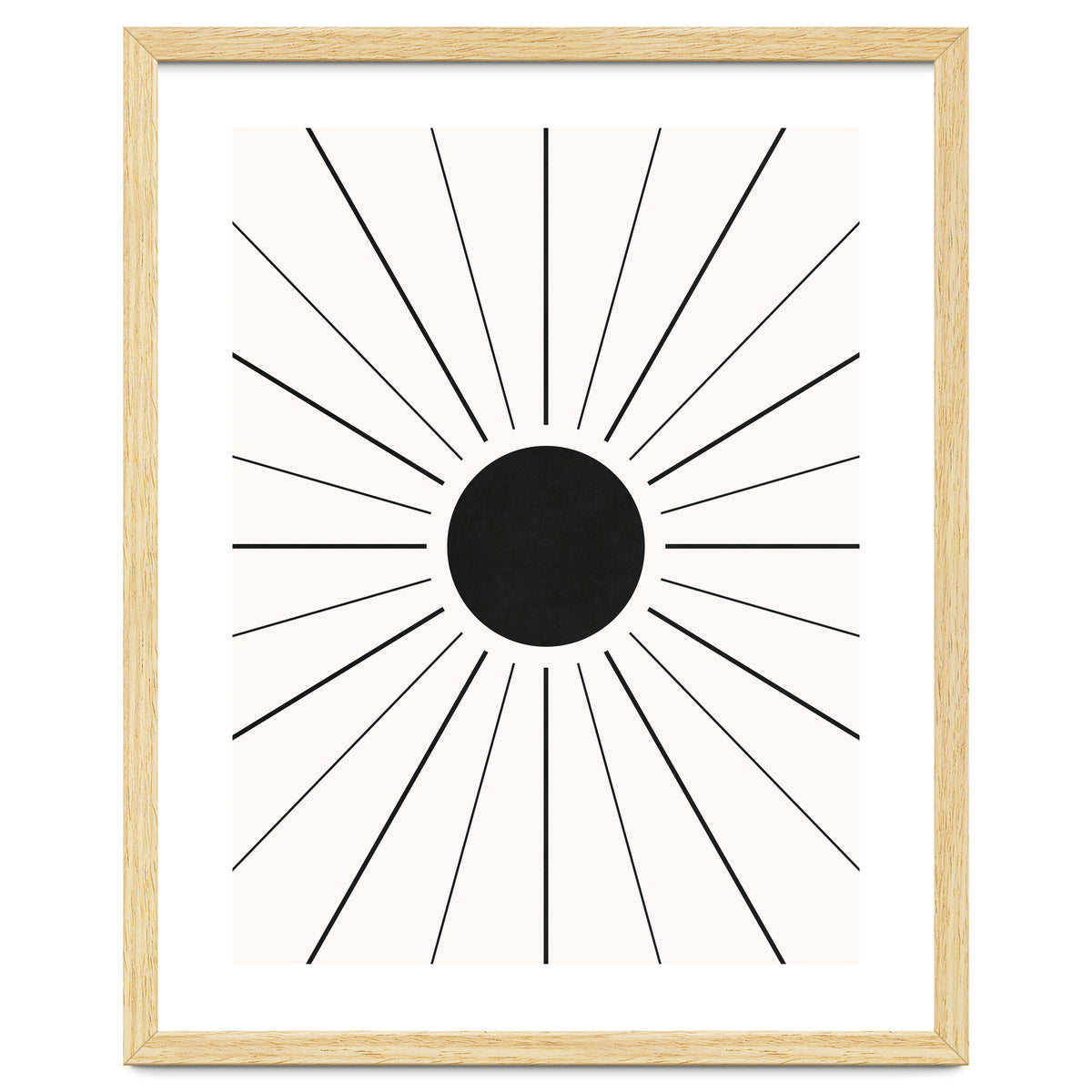 SUN IN LINES - BLACK