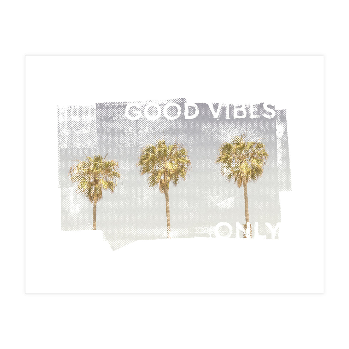 Vintage palm trees | good vibes only (Print Only)