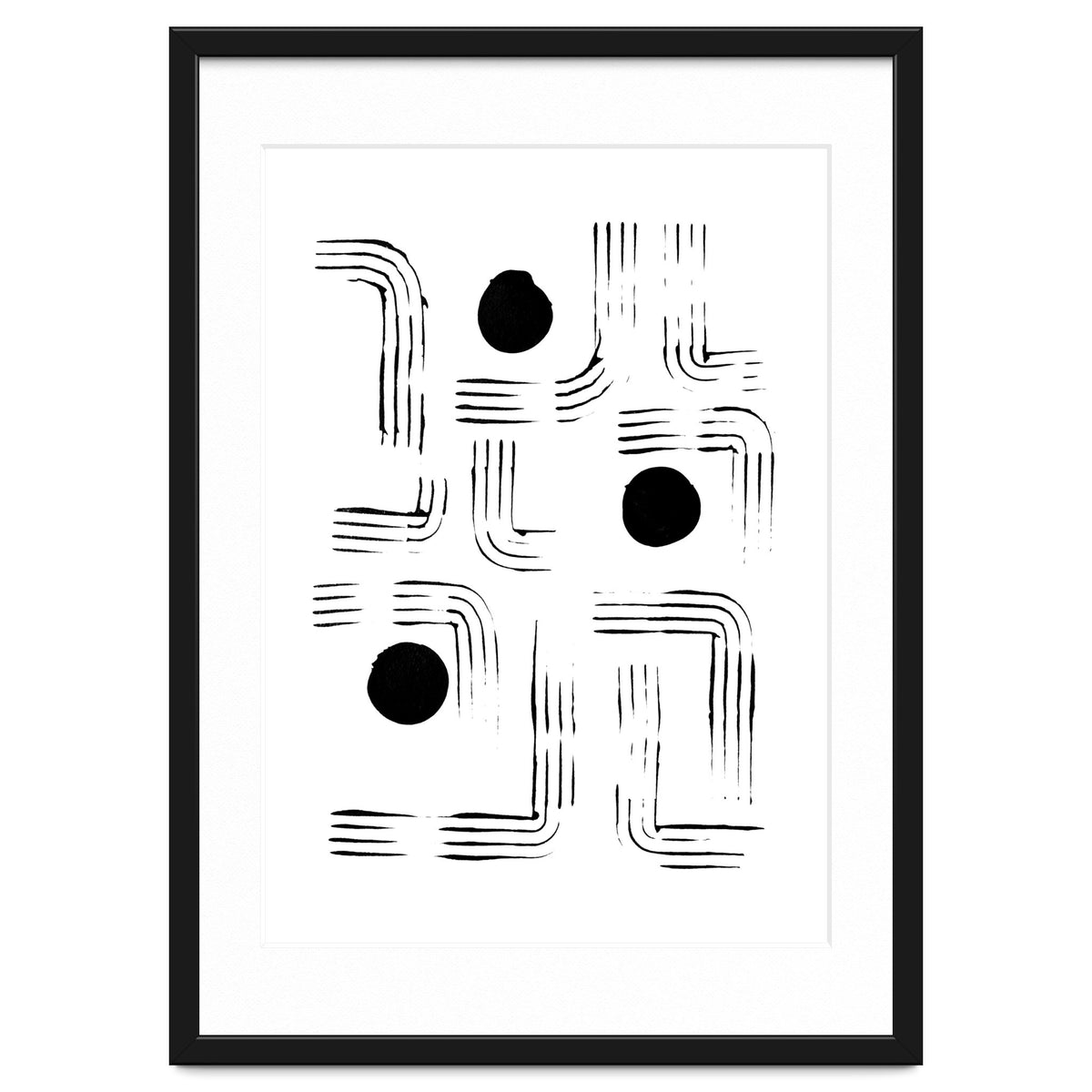 Mid-Century Modern Monochrome Print #1