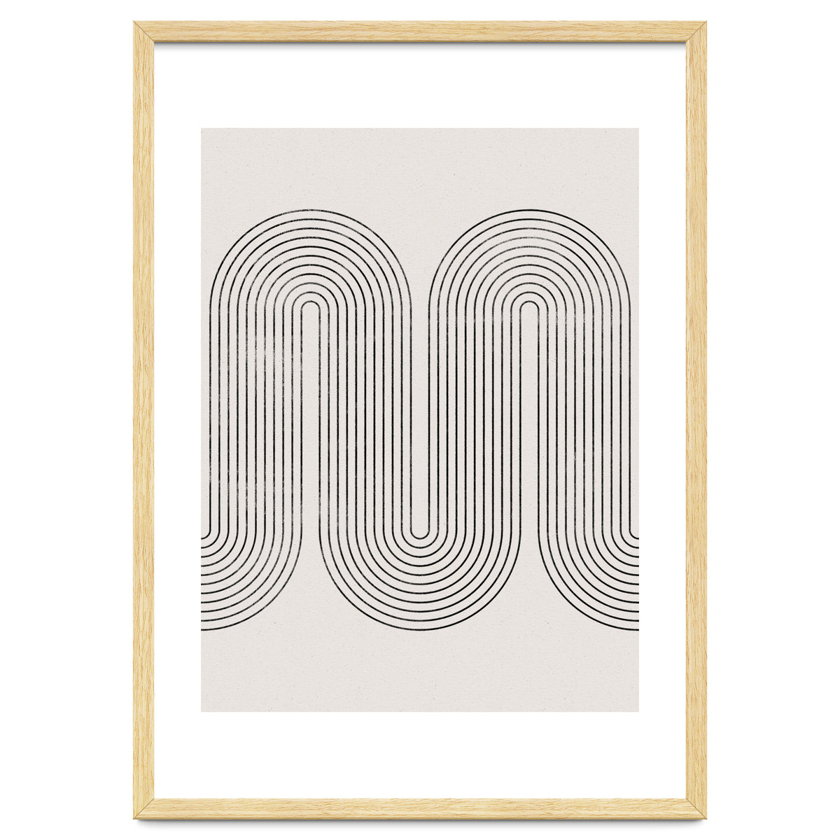Mid-Century Modern No.28 - Woodblock Print