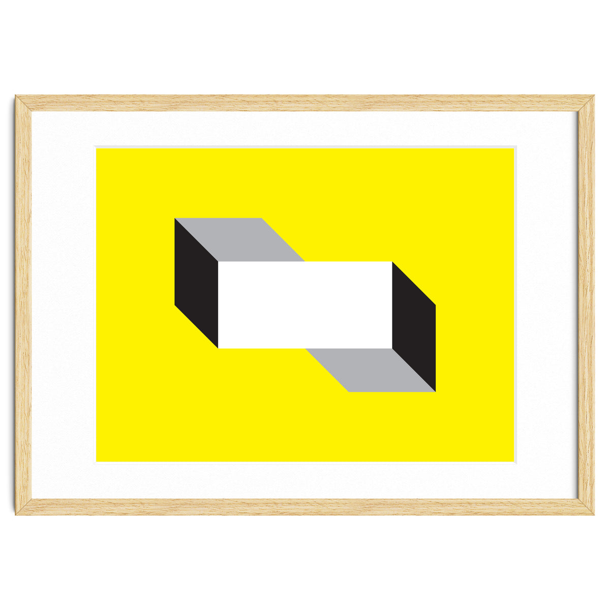 Geometric Shapes No. 50 - yellow, black & grey