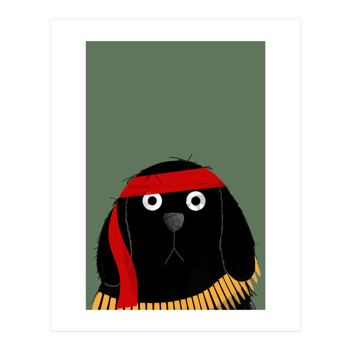 Doozal Dog Rambo (Print Only)