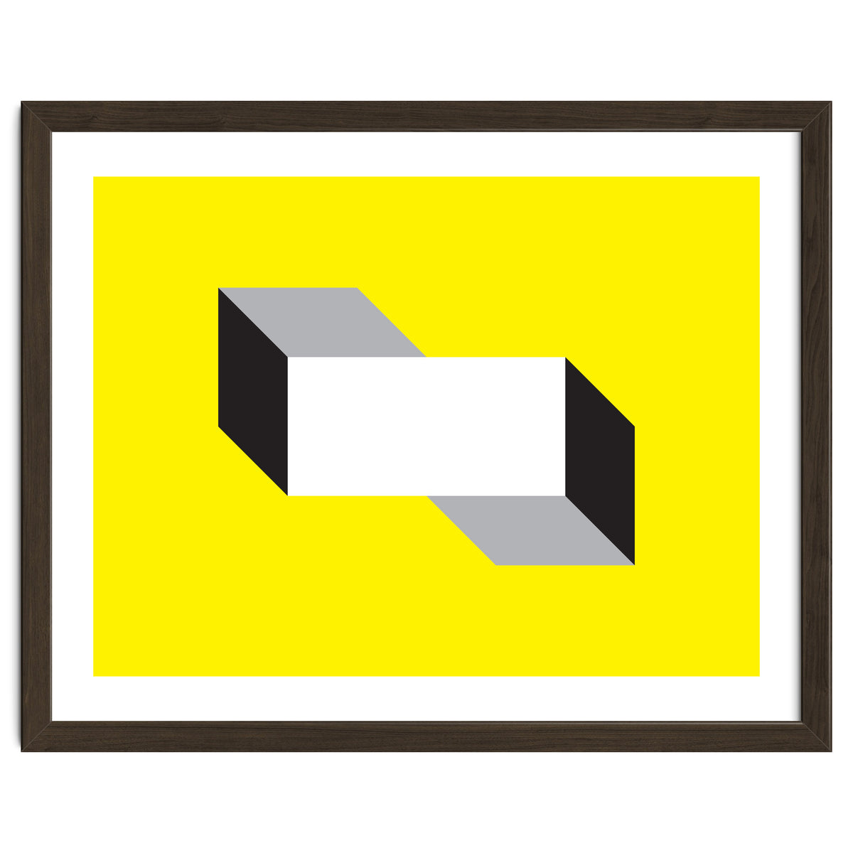 Geometric Shapes No. 50 - yellow, black & grey
