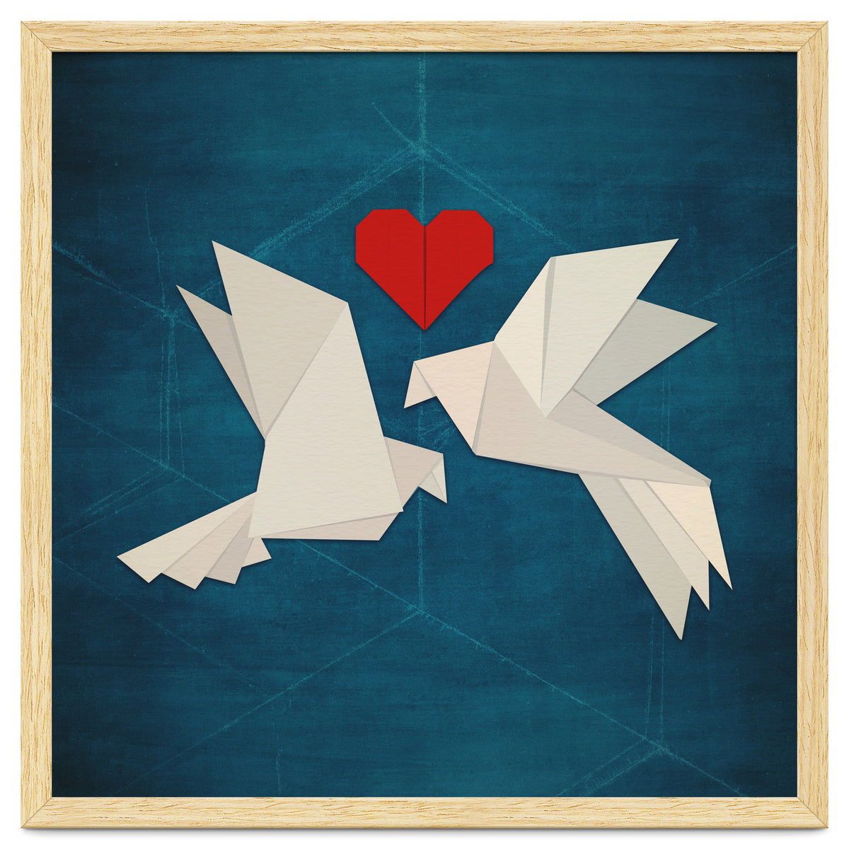 Origami love birds