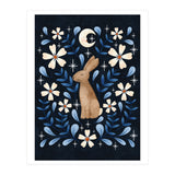 Floral Folk Art Hare (Print Only) thumbnail