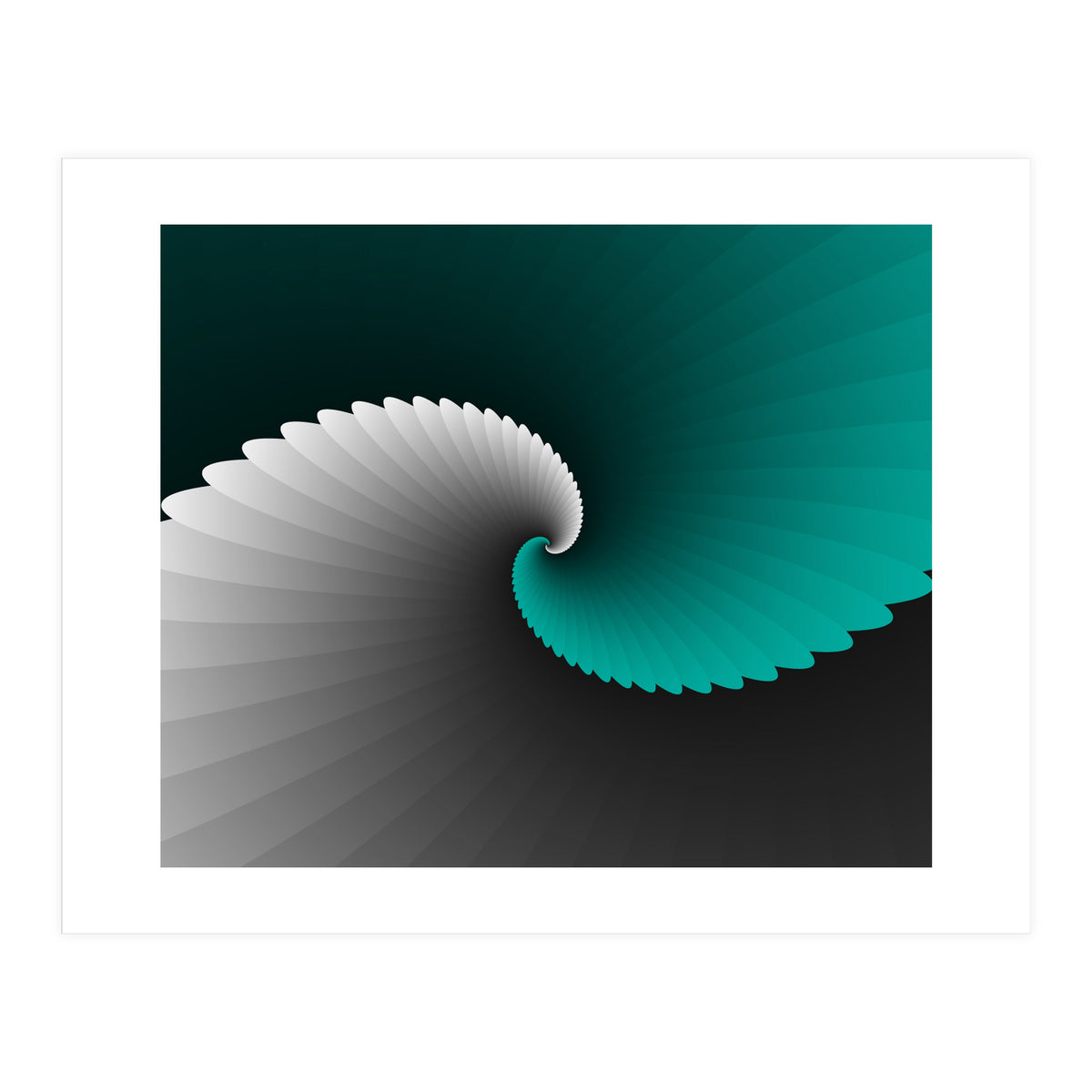 Turquoise Spiral Wings (Print Only)