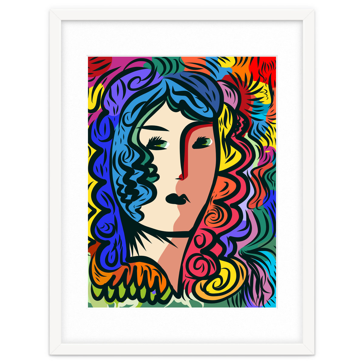 Rainbow Portrait Girl