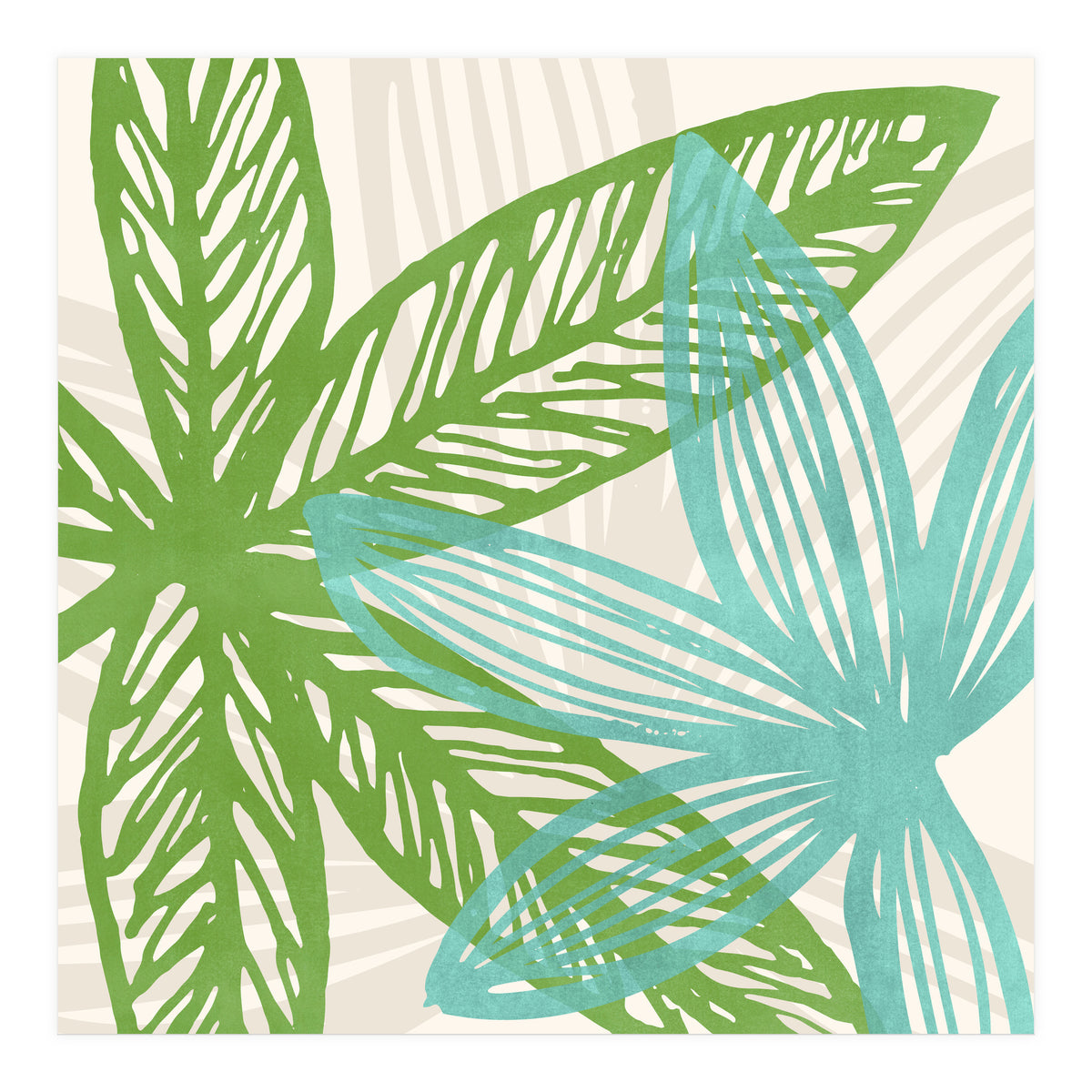 Abstract Coastal Flora (Print Only)