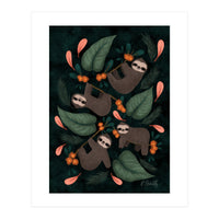 Floral Sloths (Print Only)