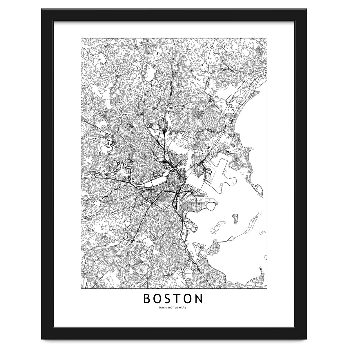 Boston White Map