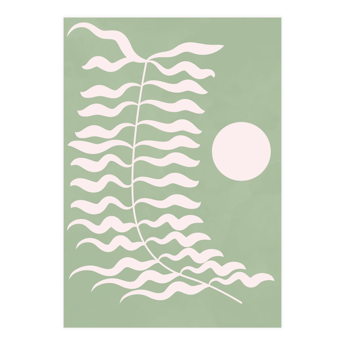 Sage Green Abstract Floral (Print Only)