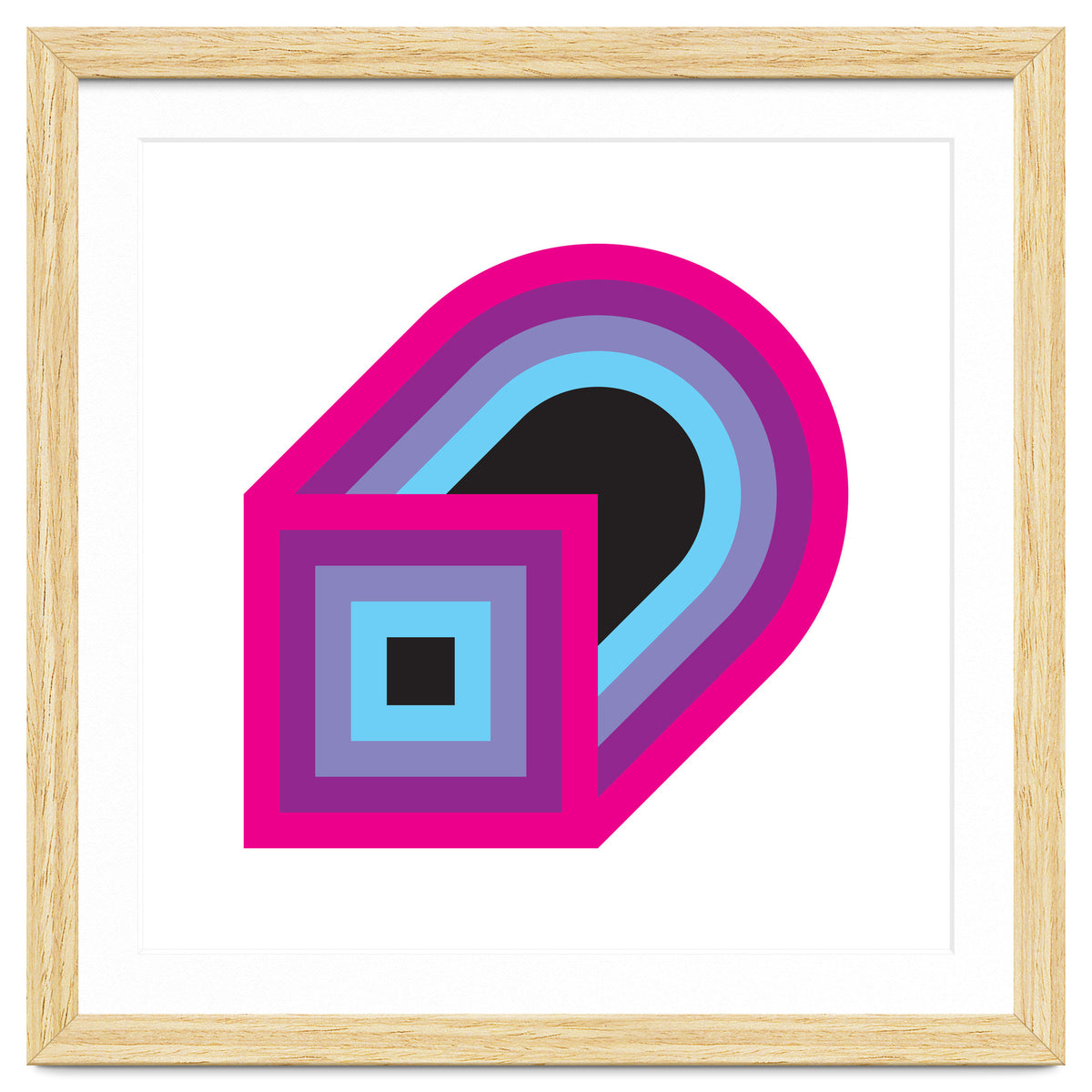 Geometric Shapes No. 41 - purple, blue & lilac