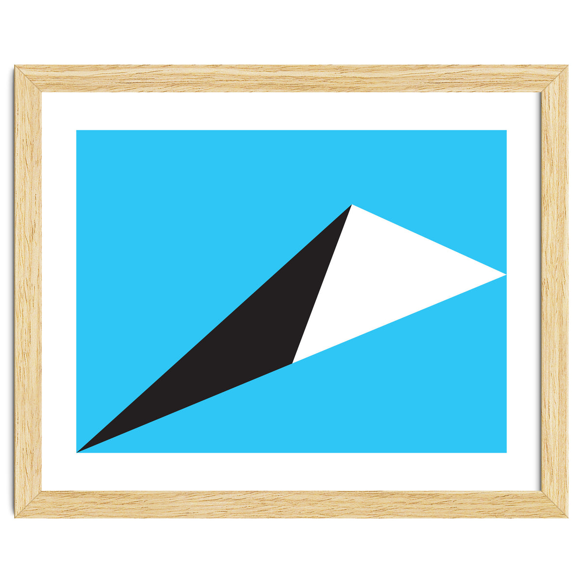 Geometric Shapes No. 70 - sky blue & black