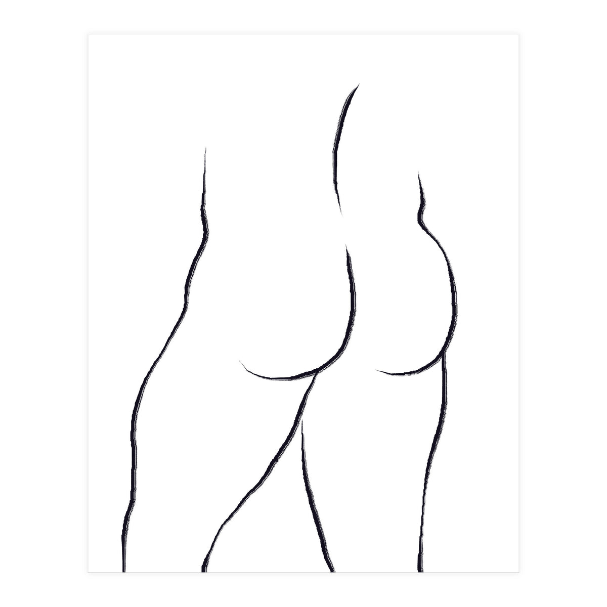 Male butt line (Print Only)