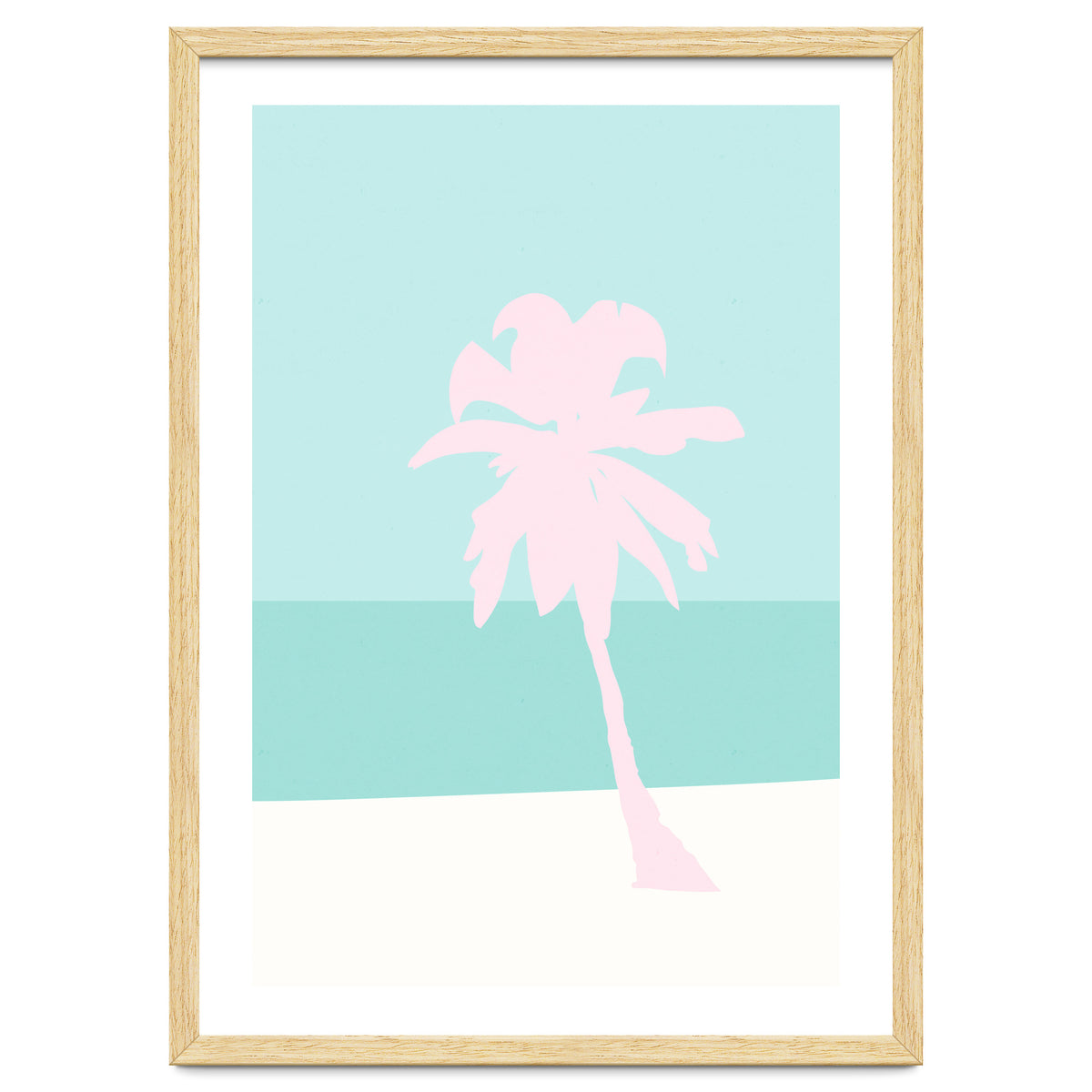 Minimal Palm Tree - Turquoise Coast