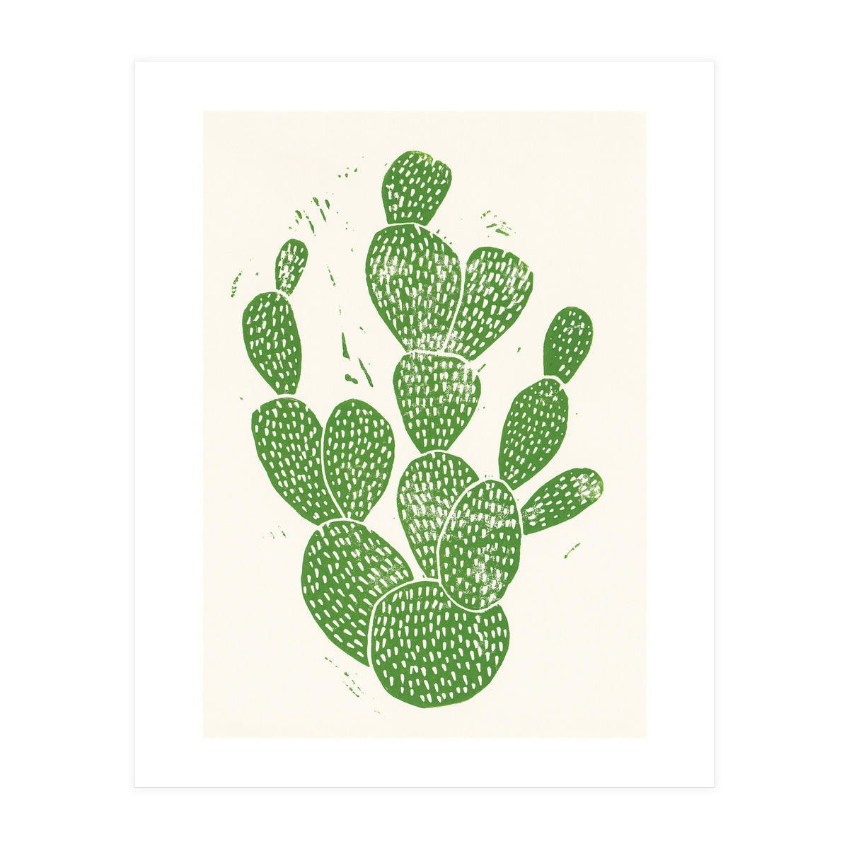 Linocut Cacti #1 (Print Only)