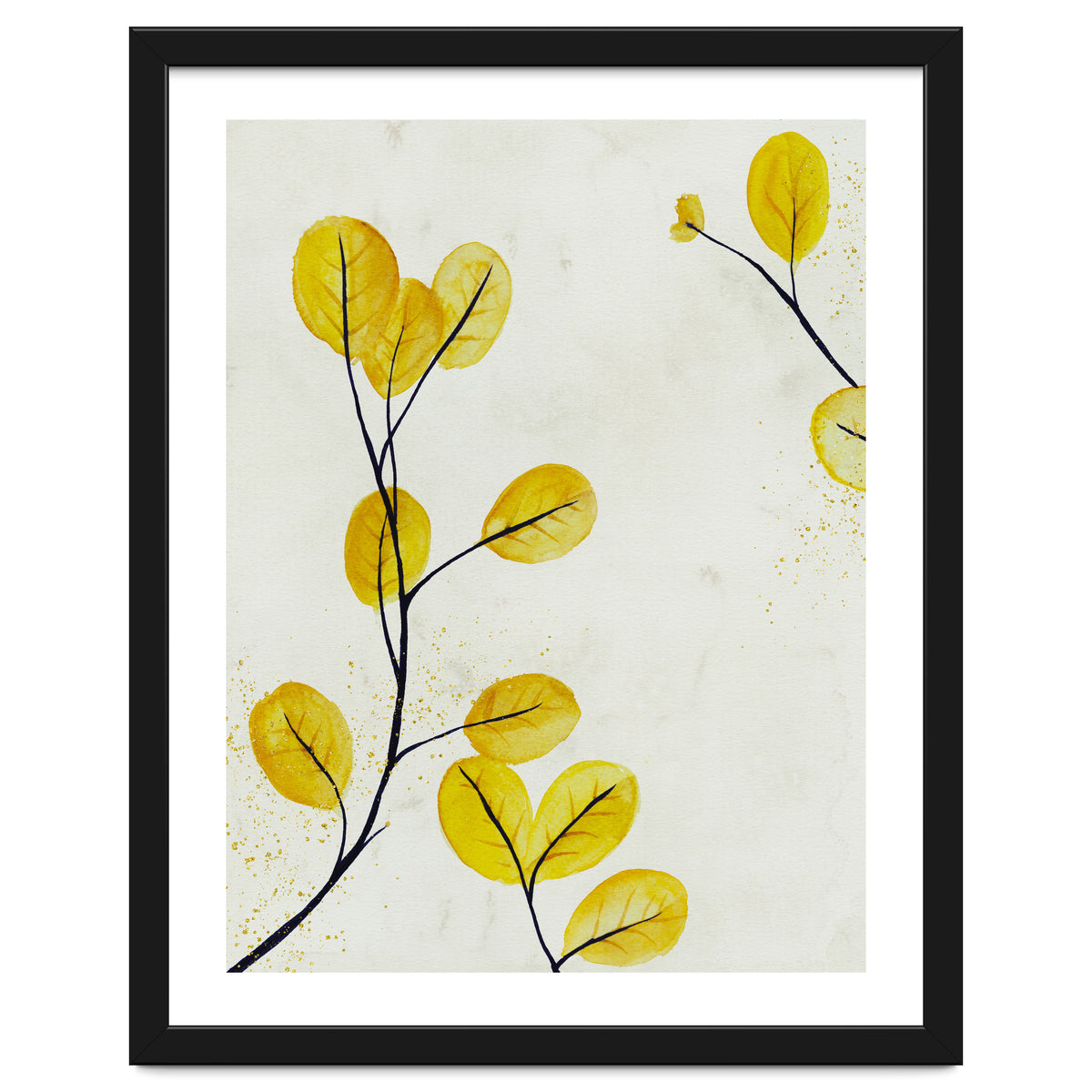 Golden birch leaves
