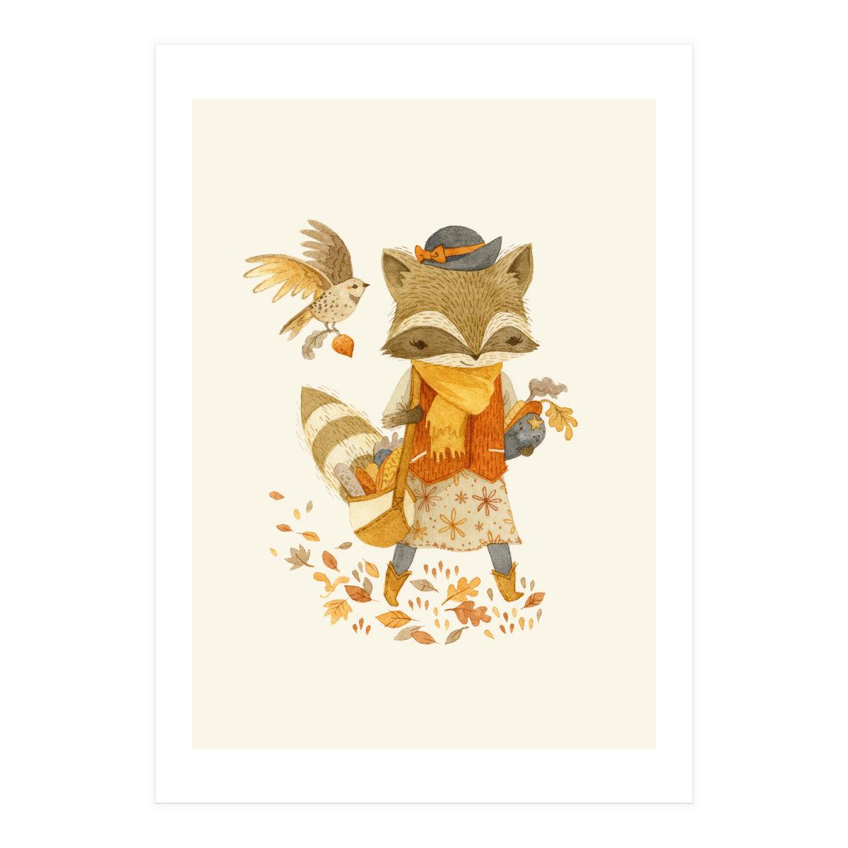 Rebecca The Radish Raccoon (Print Only)