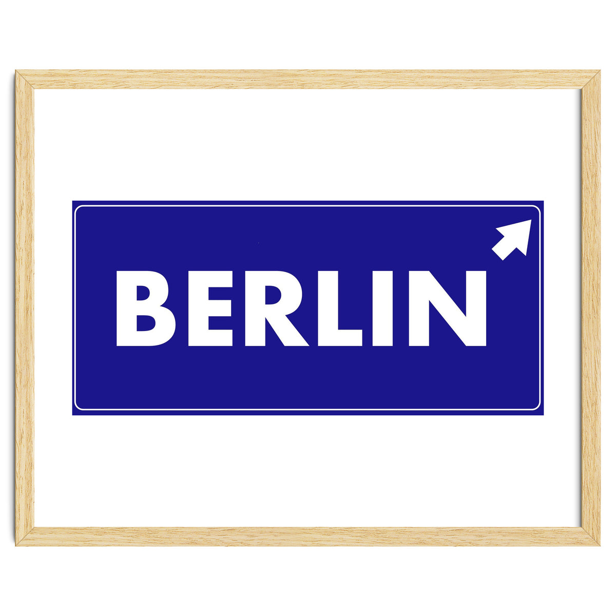 Let`s go to Berlin, Germany! Blue road sign