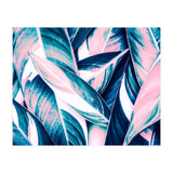 Botanical leaf pink and blue (Print Only) thumbnail