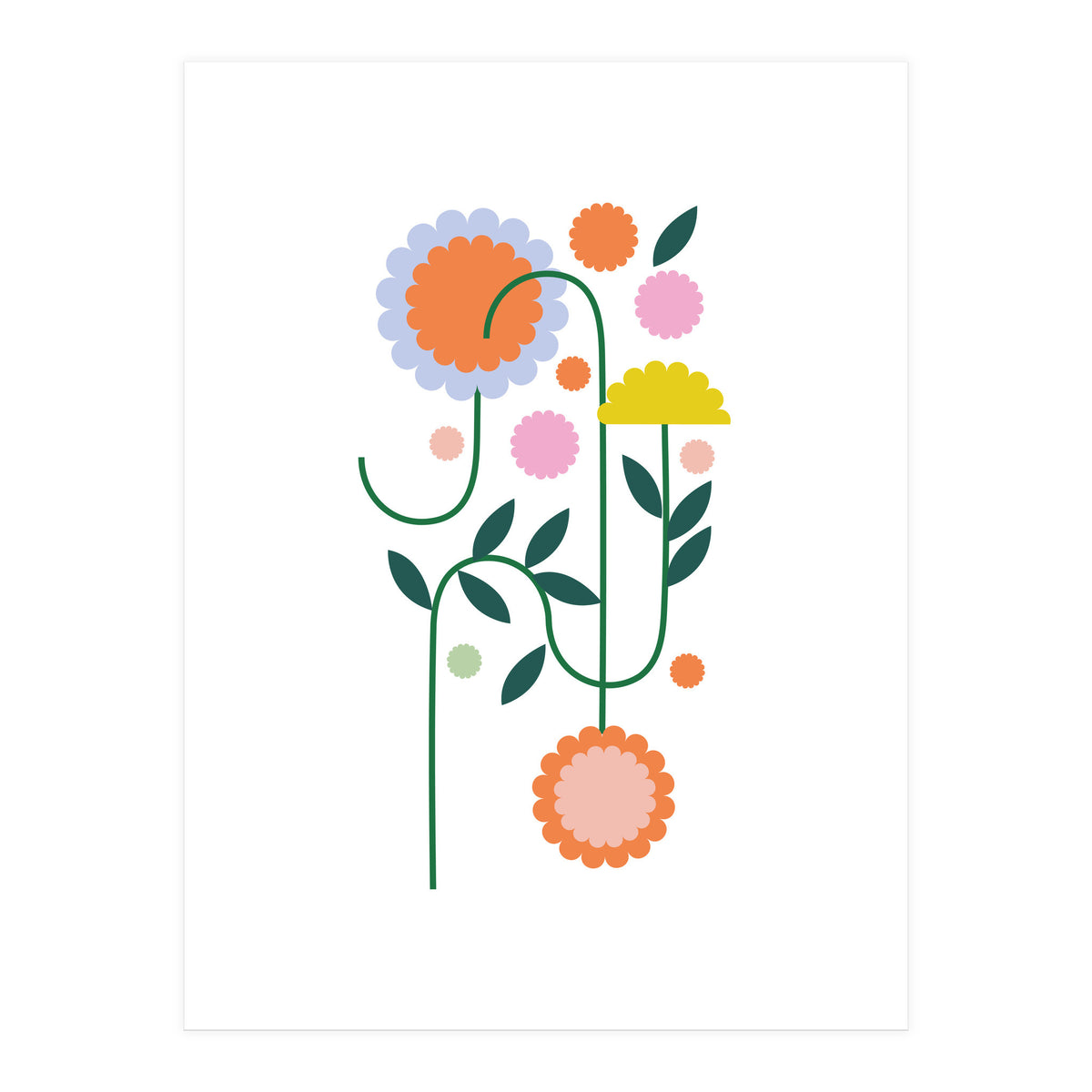 Blooming flowers (Print Only)