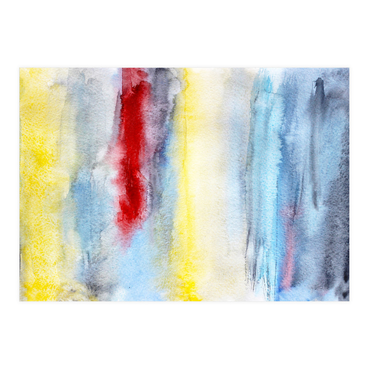 Touch of red || abstract watercolor (Print Only)