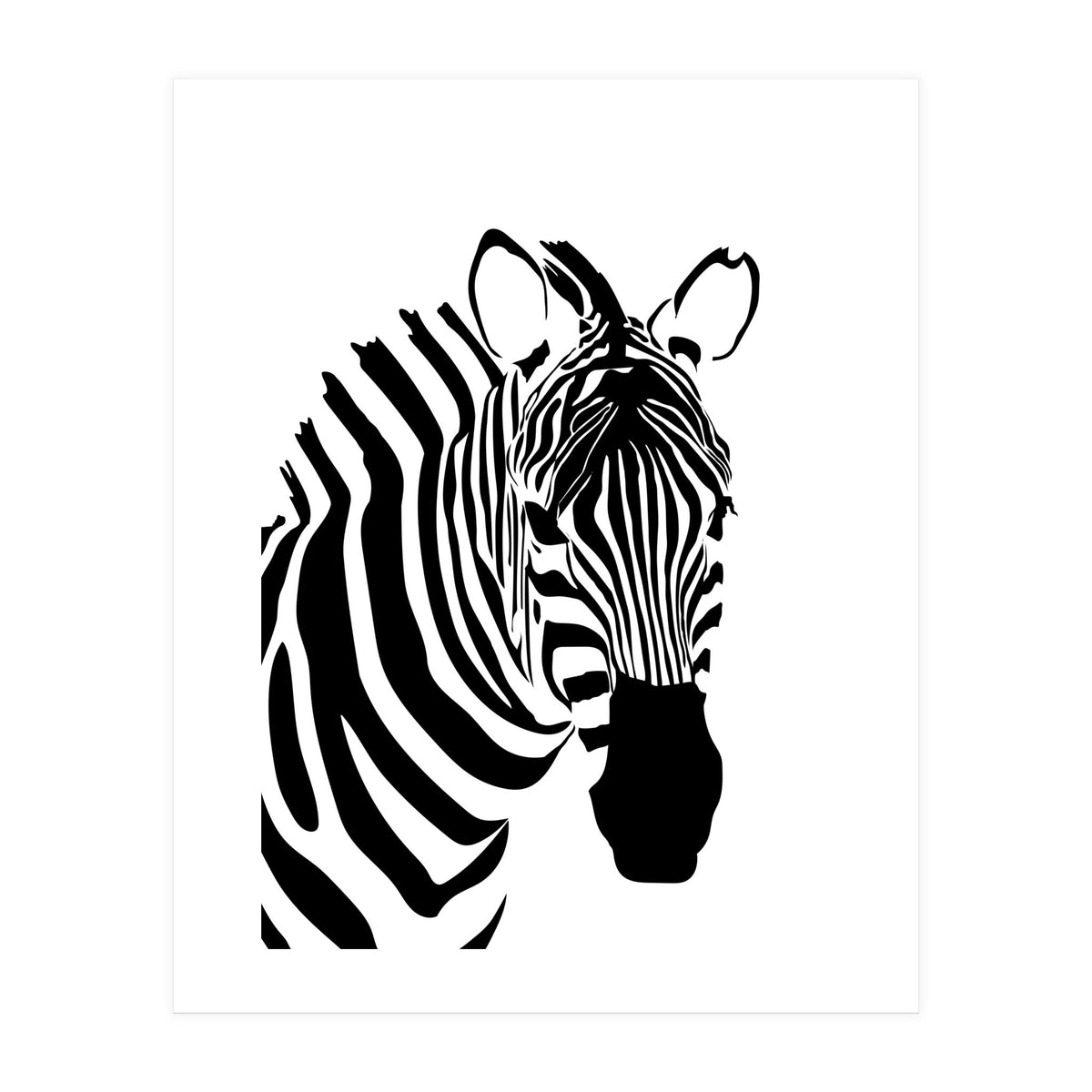 Zebra Stripe - Monochrome (Print Only)