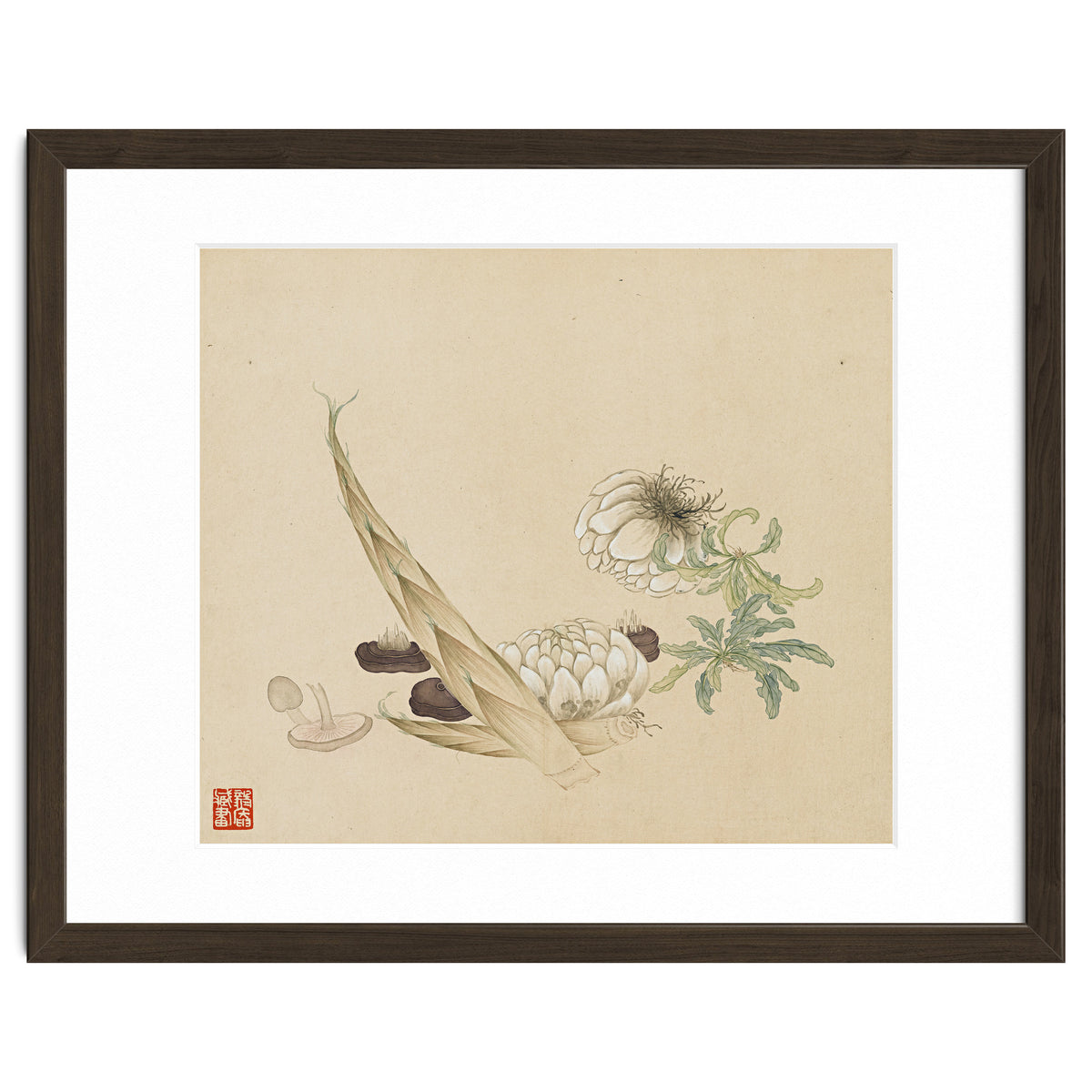 Wang Chengyu ~flowers, Vegetables, Lilies, Bamboo Shoots, Leaves, Mushrooms, Vegetables
