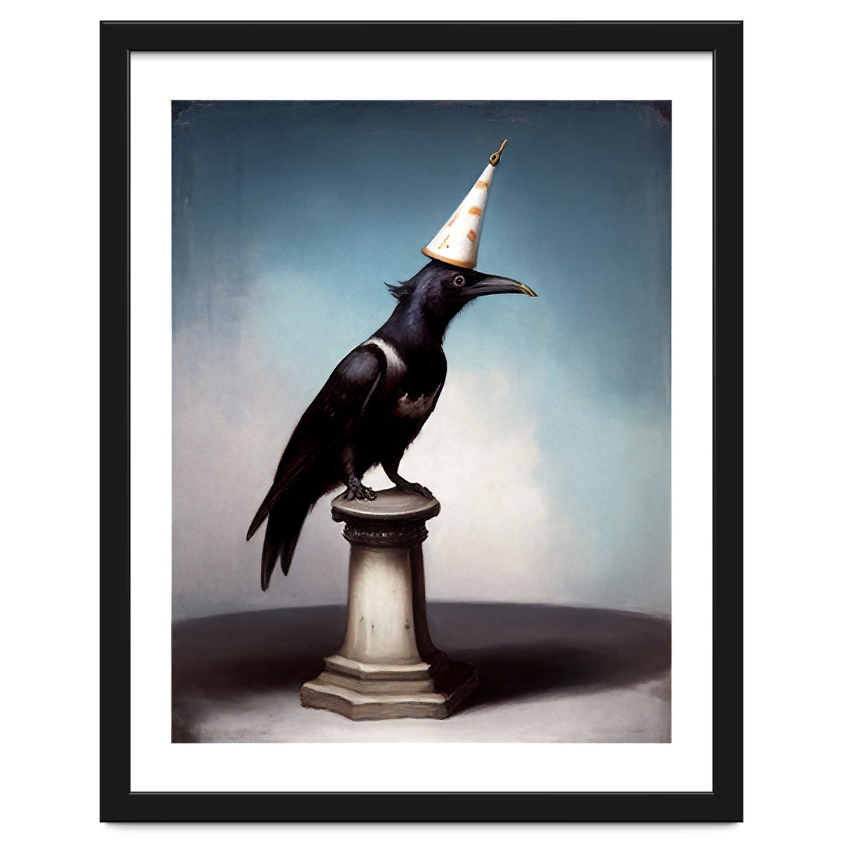 Crow In A Party Hat Gothic Painting