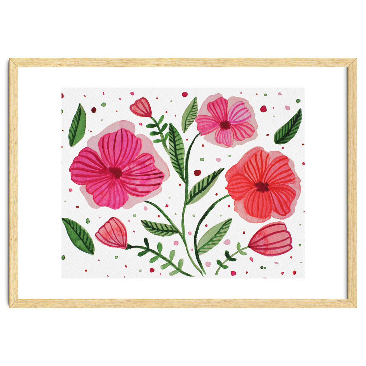 Cute whimsical floral illustration