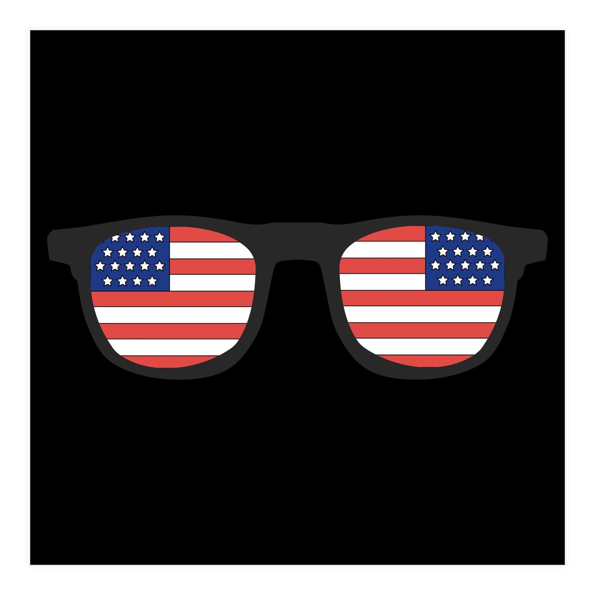 4th Of July, USA Glasses. (Print Only)