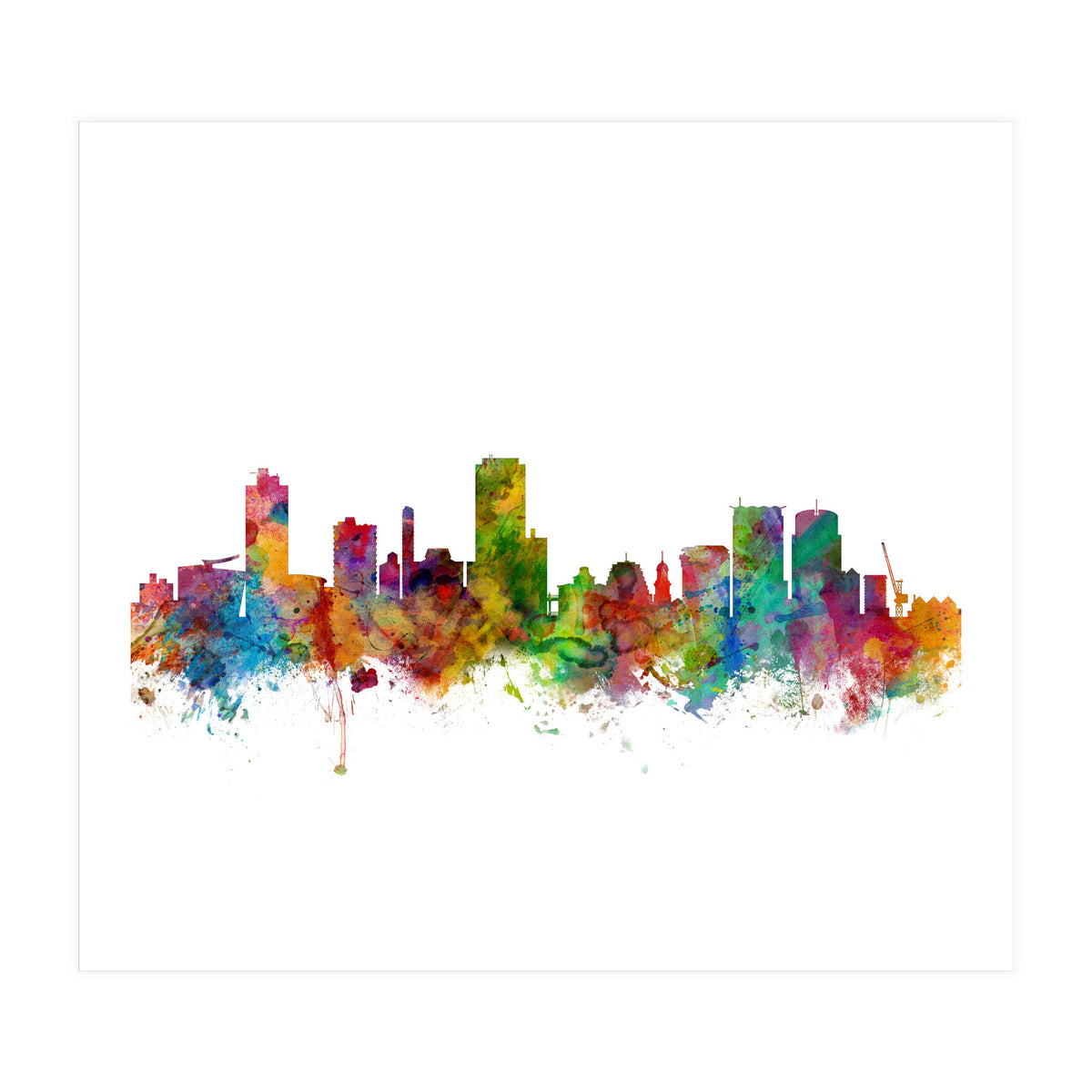 Wellington New Zealand Skyline (Print Only)