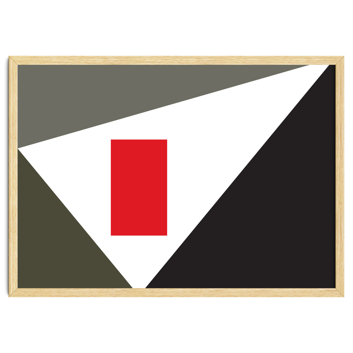 Geometric Shapes No. 86 - grey & red